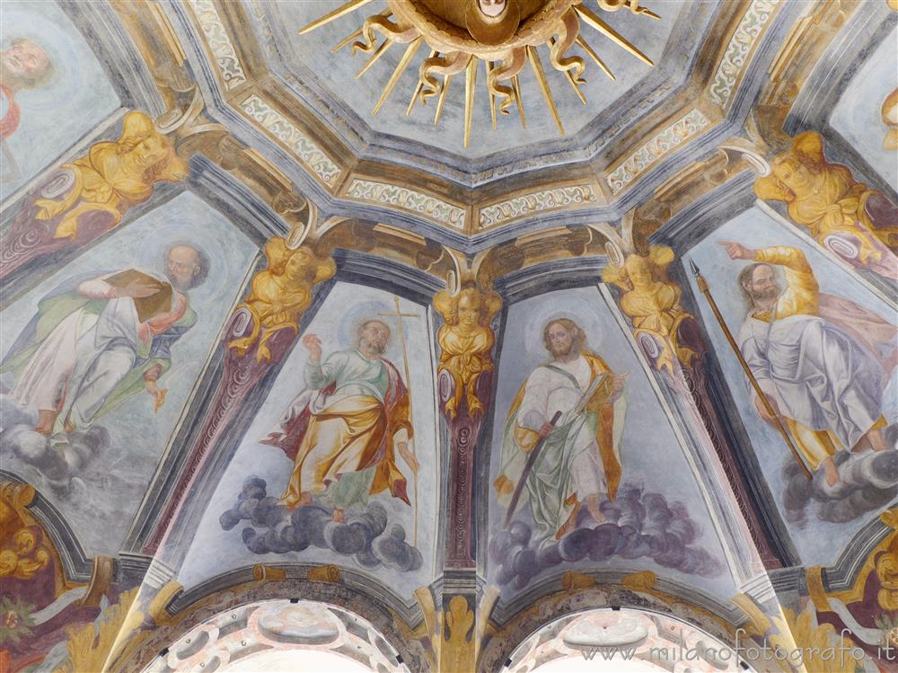 Milan (Italy) - Frescoes depicting apostles in the sacellum of the Church of Santa Maria at the Fountain